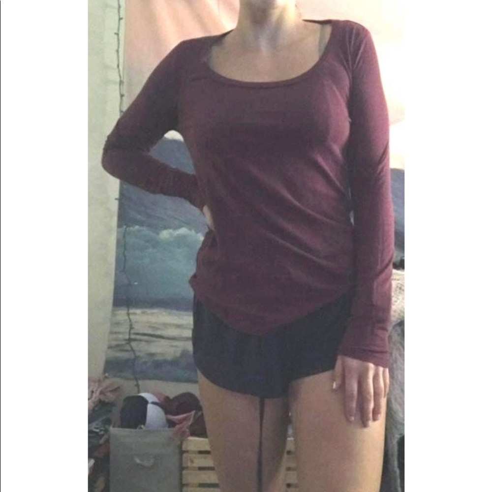 Maroon Long Sleeve T